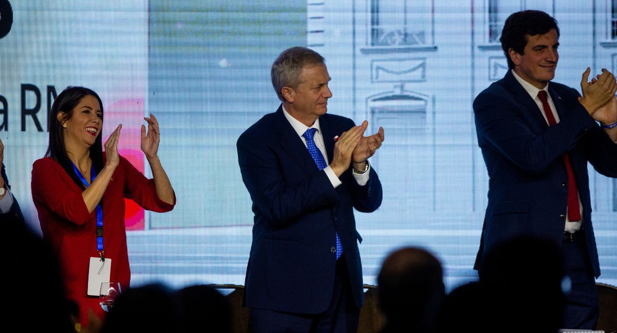 Katherine Martorell, José Antonio Kast y Diego Schalper