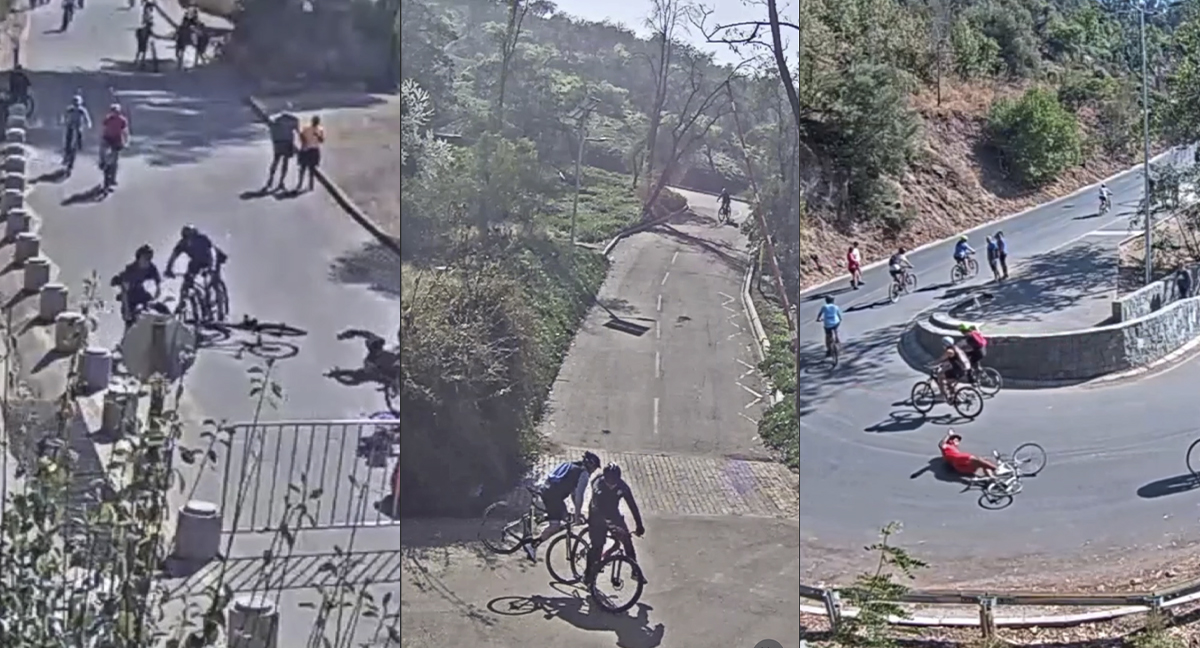 El video viral de Parquemet con el que alertó por accidentes de ciclistas en el cerro San Cristóbal: en 2025 fueron más de 150 peligrosas caídas