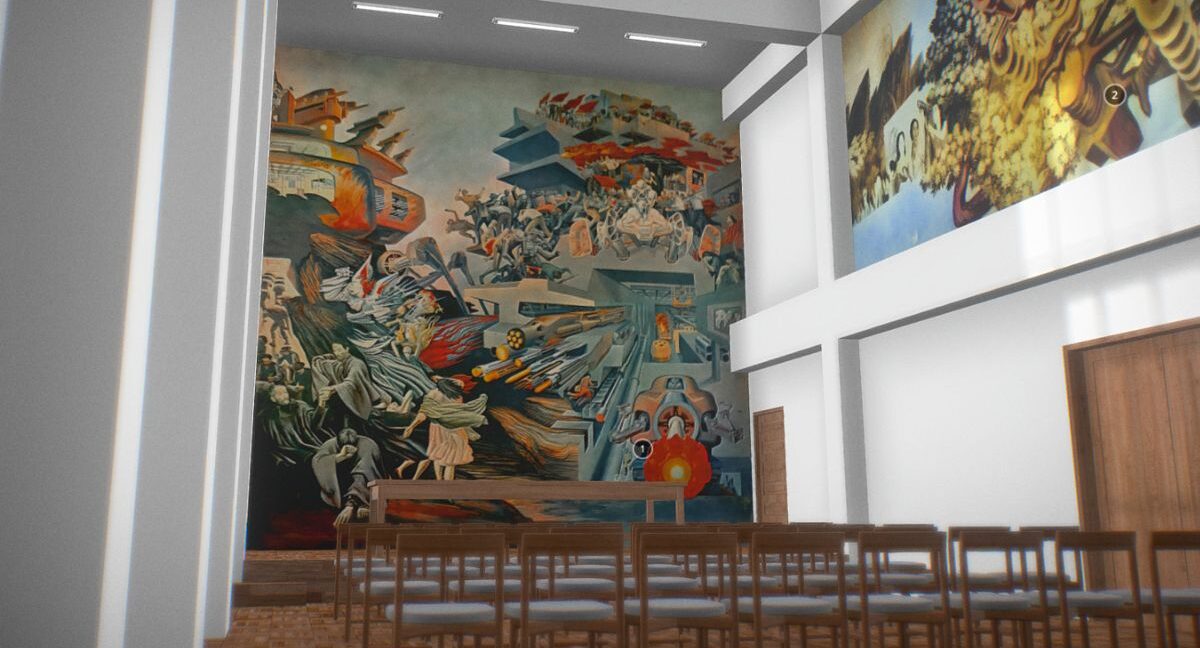 Mural en Chillán borrado por la dictadura