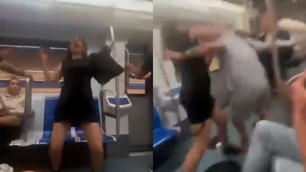 Chilena se va a los golpes contra mujer que lanzaba gritos racistas en metro de Barcelona