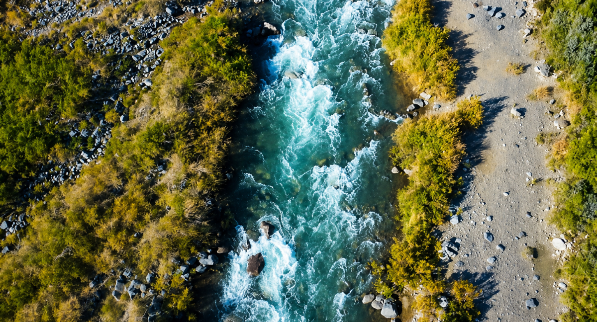 Foto escasez hídrica Río Maipo