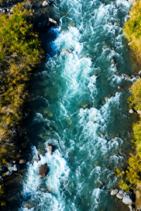 Foto escasez hídrica Río Maipo