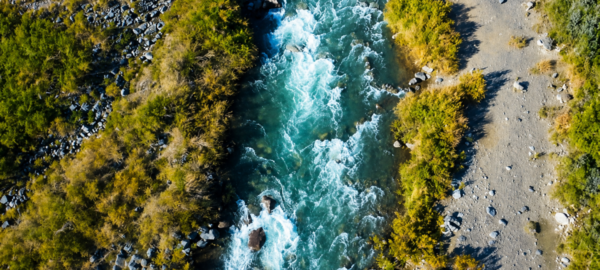 Foto escasez hídrica Río Maipo
