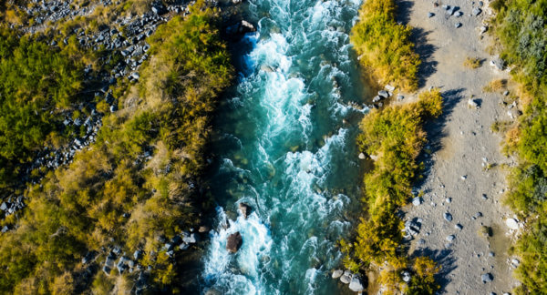 Foto escasez hídrica Río Maipo