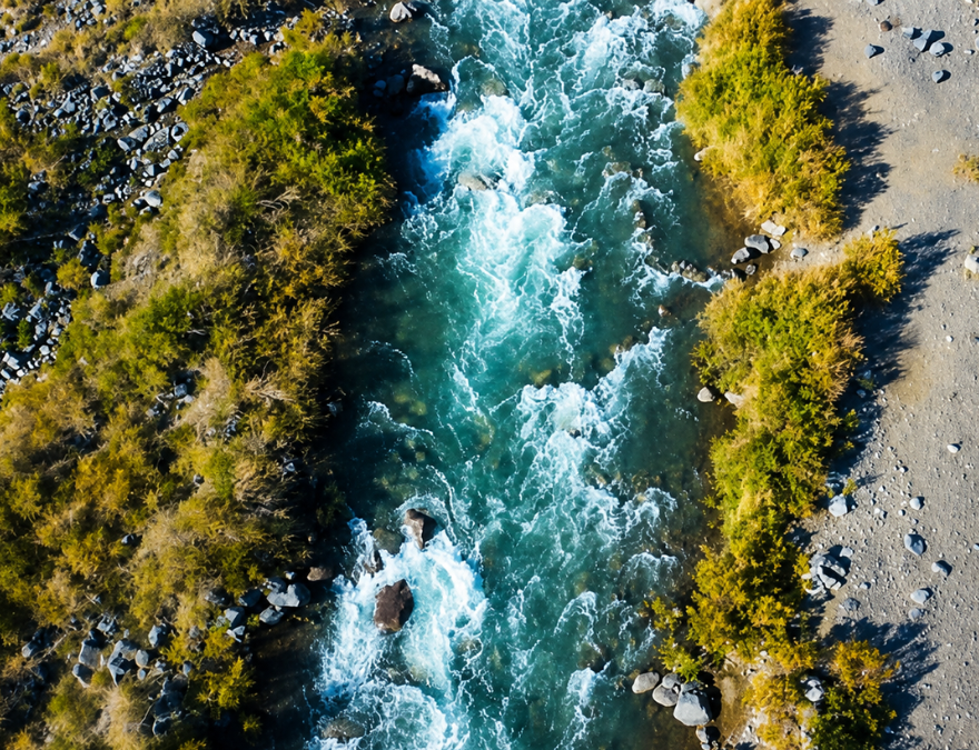Foto escasez hídrica Río Maipo
