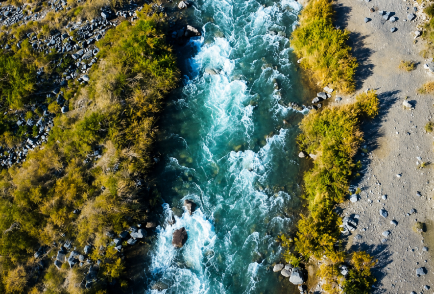 Foto escasez hídrica Río Maipo