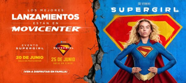 Póster de Movicenter y Supergirl.