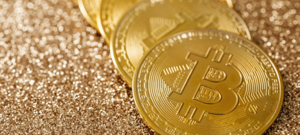Moneda de bitcoin del casino.