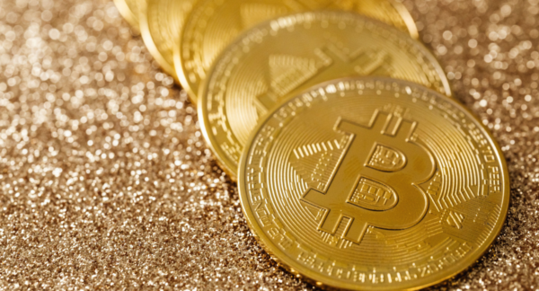 Moneda de bitcoin del casino.