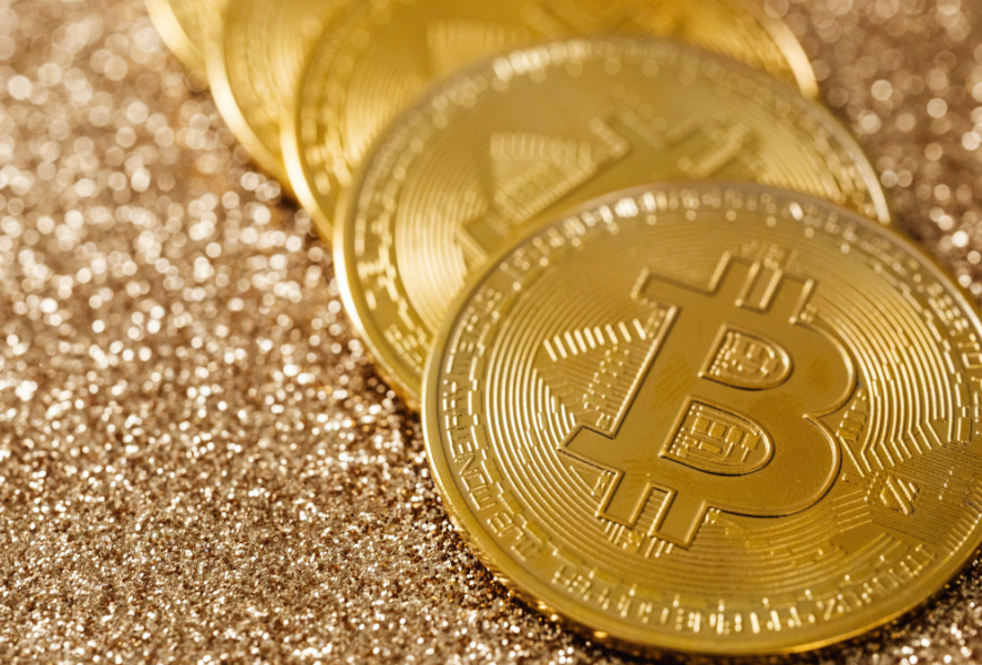 Moneda de bitcoin del casino.