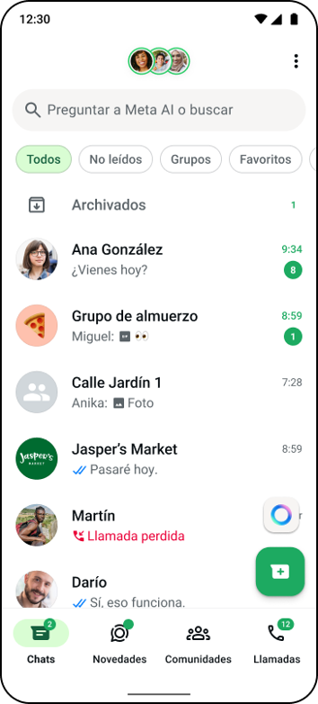Nueva interfaz de los Estados de WhatsApp en formato vertical