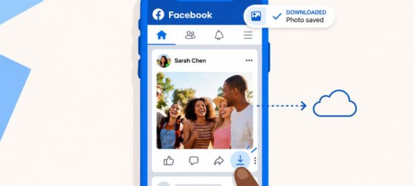 Alguien haciendo la descargar de vídeos de Facebook