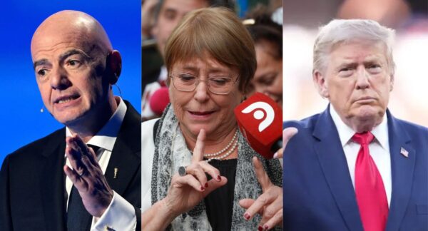 Infantino Bachelet y Trump