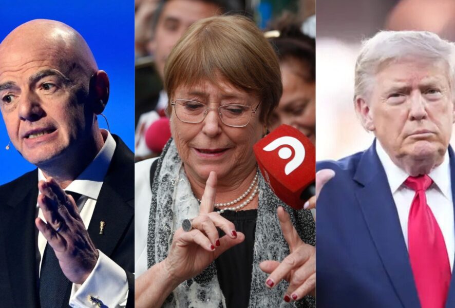 Infantino Bachelet y Trump