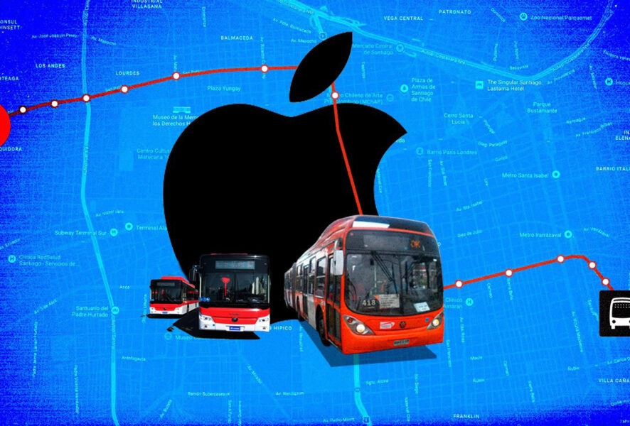 Apple Maps transporte público Chile