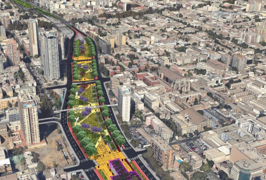 Parque en la Autopista Central