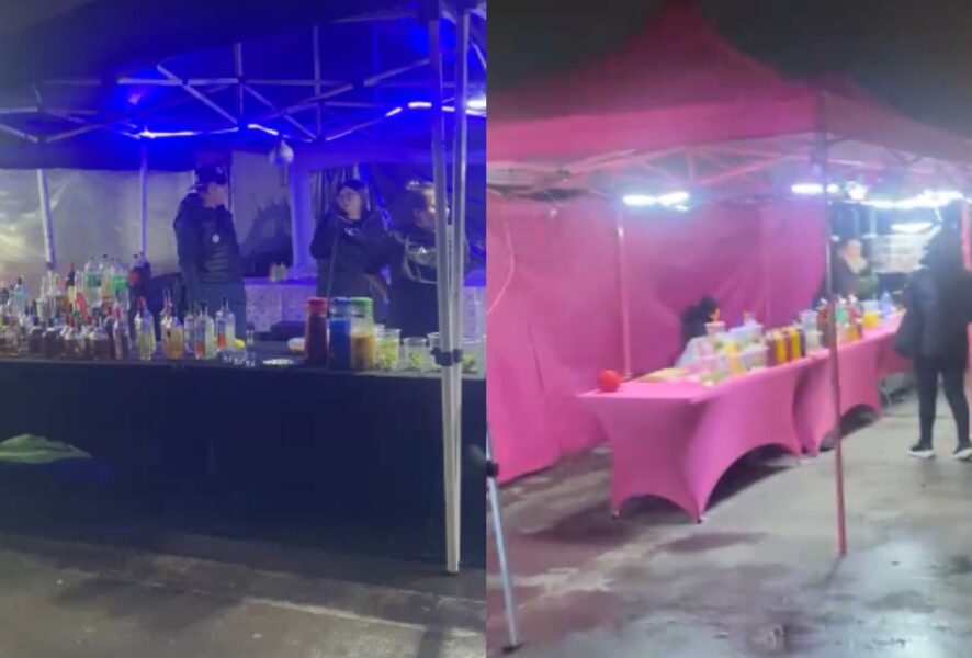 Ambulantes fuera del Movistar Arena