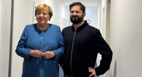 Angela Merkel y Gabriel Boric