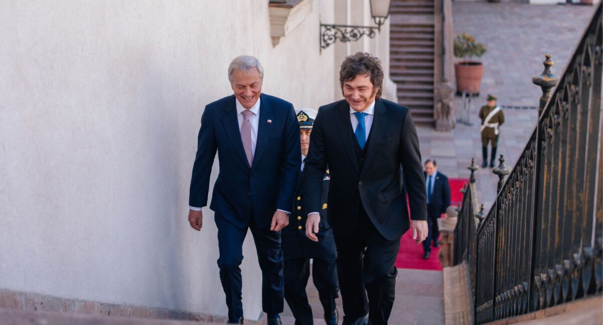 Kast y Milei en La Moneda