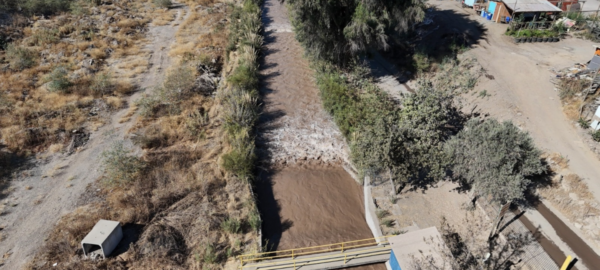 Canal Troncal que será revestido por Google, Aguas Andinas y Veolia.