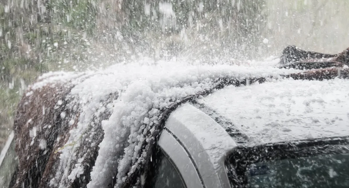 tormenta de granizo en Santiago