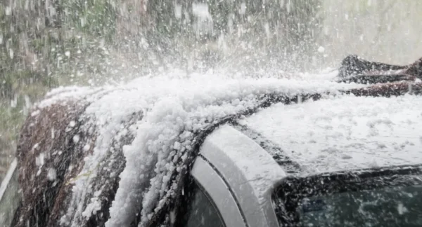 tormenta de granizo en Santiago