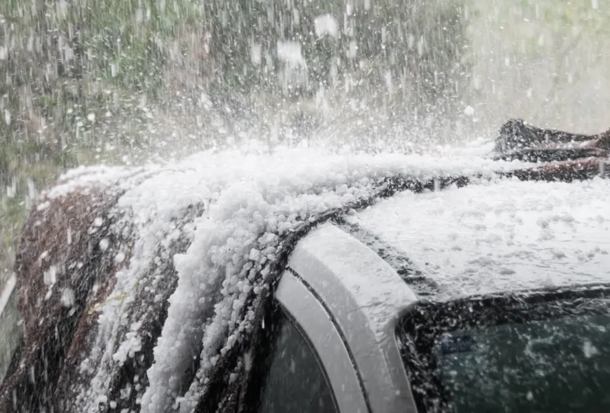 tormenta de granizo en Santiago